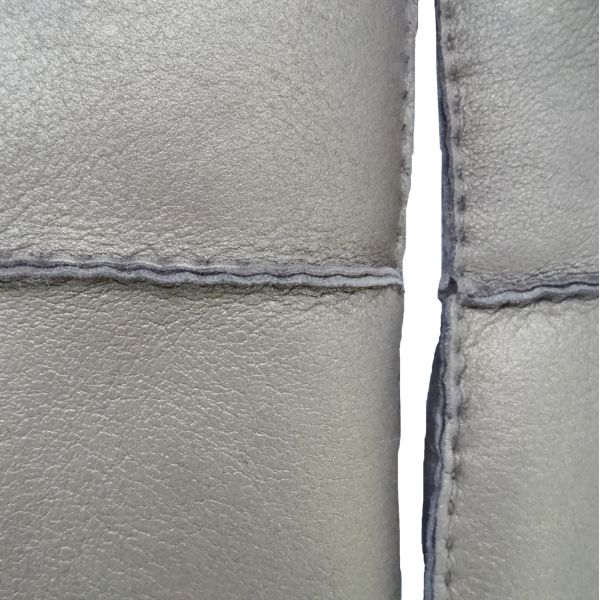 Shearling Sheepskin Merino Leather Gloves 100% Handmade Silver / Gold Color