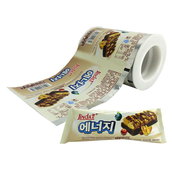 Custom Candy Energy bar Stick Pack Rollstock Food BOPP Packing Flow Wrap Film Rolls Liquid Packaging
