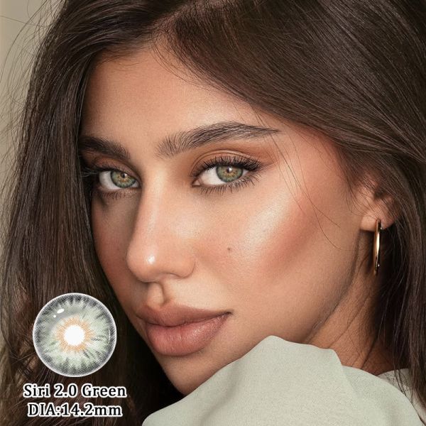Siri 2.0 Green Color Contact Lenses 14.2mm Daily & Yearly CE ISO