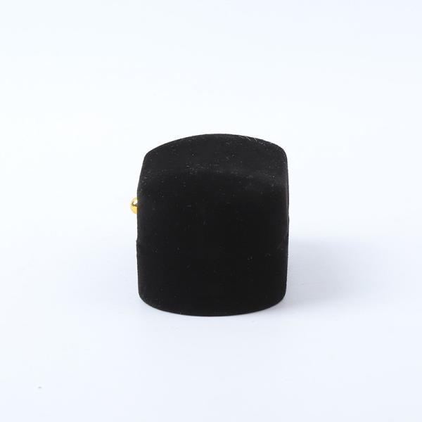 Jeux personnalisés en velours noir emballage de bijoux mariage fiançailles double bague