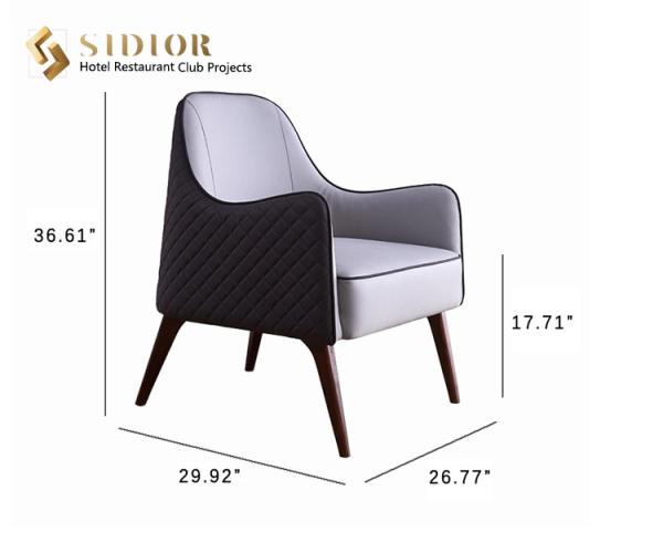 Comfortable Leather Chair, Leather Upholstered Chair, Leather Easy Chair, High Density Foam, PU Leather Upholstery