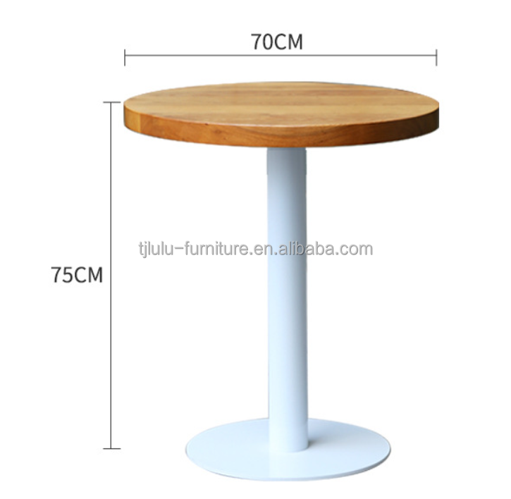 Modern Simple Style Dining Table Set for Office Building Solid Wood Restaurant Table