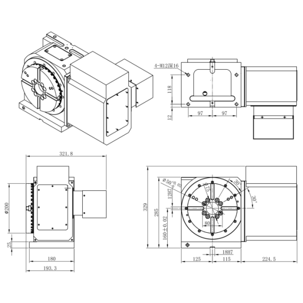 4 Axis Cam CNC Rotary Indexer Table With High Precision Positioning And Patented Roller Gear Cam Mechanism