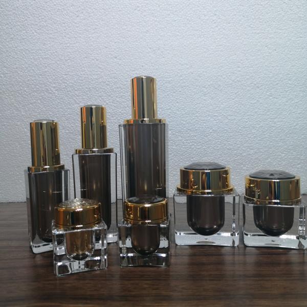 Garrafas plásticas quadradas da loção da bomba 15ml da loção
