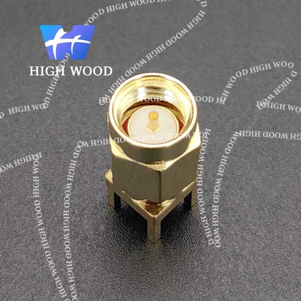 SMA Series RF Coaxial Connector,SMA-JE, straight PCB pins, inner center pin