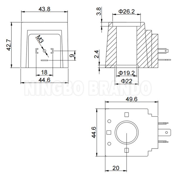 693715 Parker Type Hydraulic Solenoid Valve Coil 110VAC 120VAC