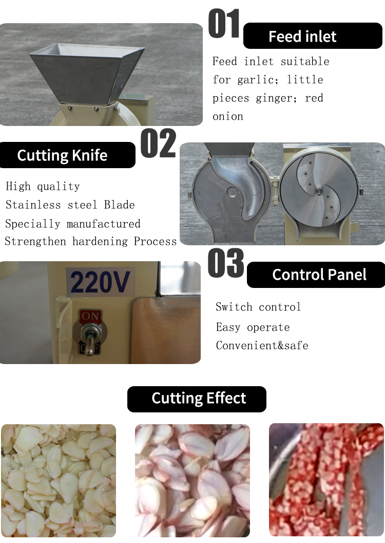 Hygienic Commercial Vegetable Slicer Machine 300kg/h 0.75KW