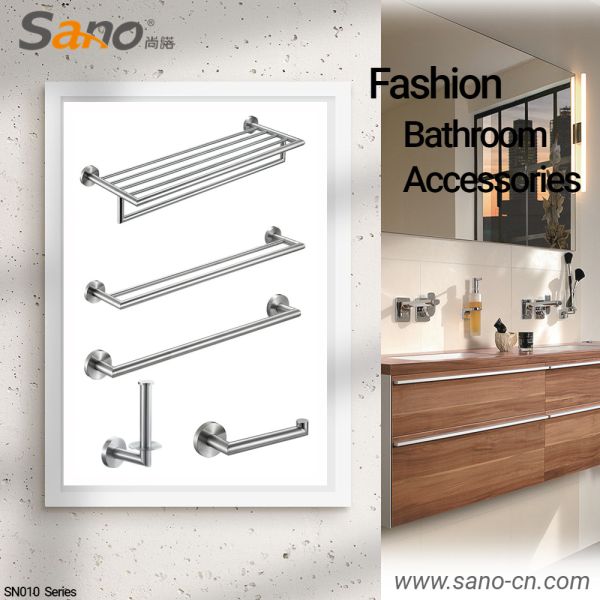 Sustainable Bathroom Hardware Sets Chrome Bathroom Accessories 4 Pieces