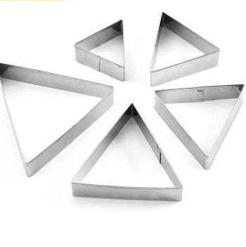 Metal Geometric Cookie Cutters Set Triangle Biscuit Cutter