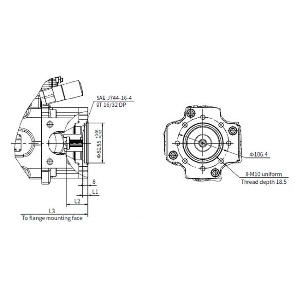 High Pressure Axial Piston Hydraulic Motor Variable Displacement Pump HP5V SERIES