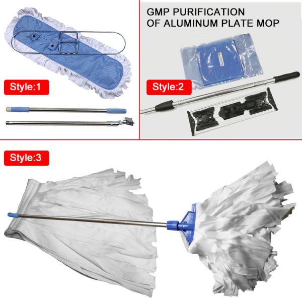 Long Strip Microfibre Fabric Mop Spinning Type Cleanroom Mop Replacement Cloth