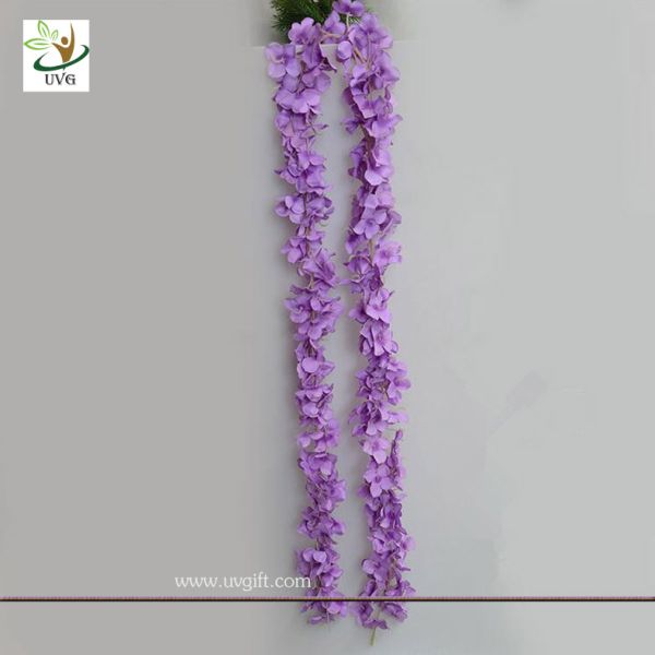UVG wedding use realistic fake white wisteria flower vine for home garden wall decoration