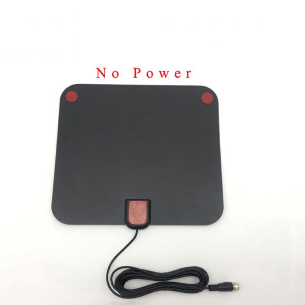 Black ABS Amplified Indoor HDTV Antenna with 50 60 or 65 Mile Range