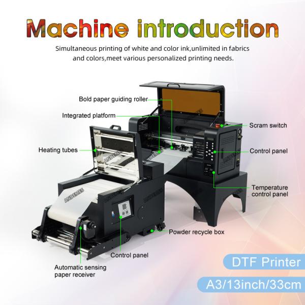 Label Printer A3 12inch Digital Transfer Film DTF Printer with Shaking Power Oven