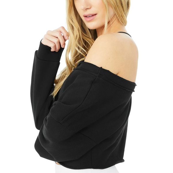 Упаденный с плеча Cuffed Hoodies 200gsm разминки женщин рукавов