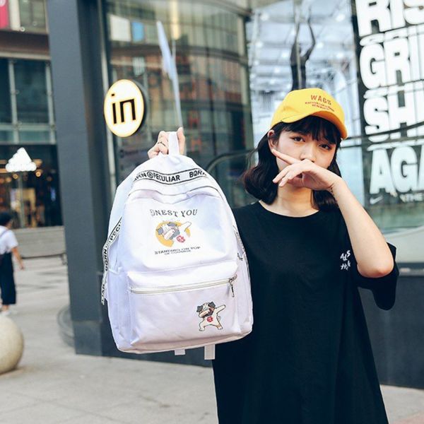 New women's backpack casual all-purpose nylon backpack large capacity college wind student bag
