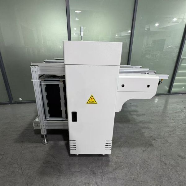 SMT-250 Dual-Rail PCB Receiving Machine with Dual-track Synchronous Conveying PLC Intelligent Control and Adjustable Lifting Pitch