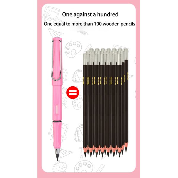 Plastic Body Standard Pencils Holder for 12 Colors Ink-Free Reusable Erasable Pencils