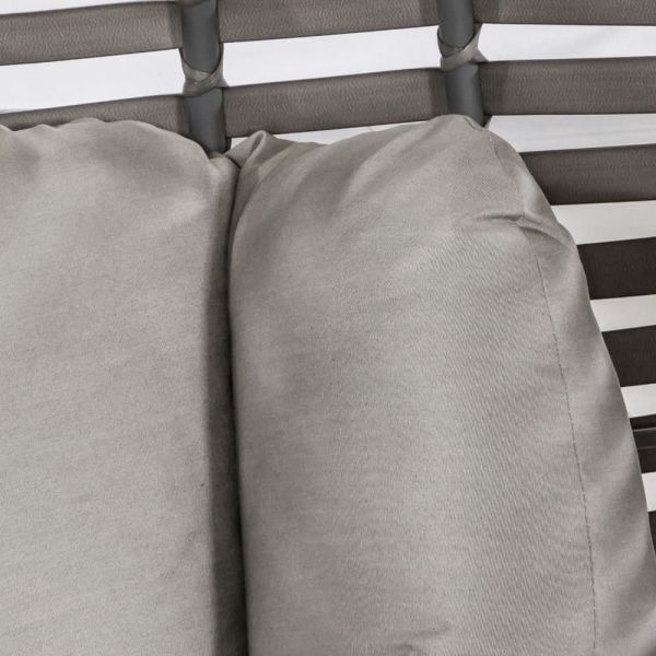 Metal Frame All Weather Hanging Chair with Polyester Cushion and Garden Single Seating