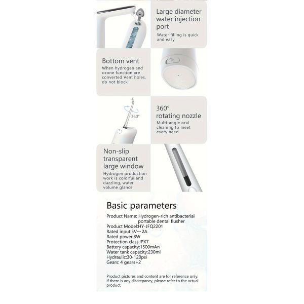 Household Cleaning Hydrogen-Rich Dental Flush with Antibacterial Function CE ISO Certified