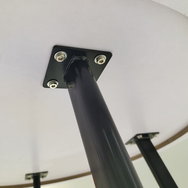 Restaurant Kitchen Black Wooden Round Table 90*90*75cm Fine workmanship