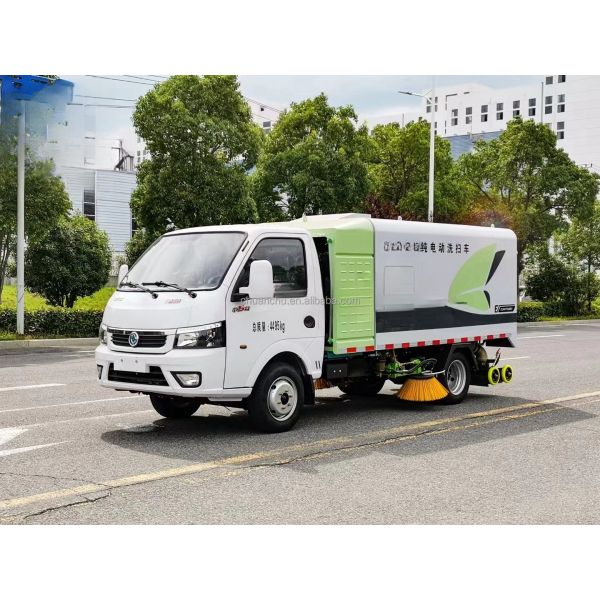 Electric 4x2 Dongfeng High Pressure Jet Water Road Washing and Sweeping Truck with Vacuum Road Sweeper