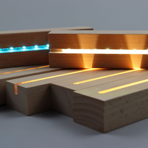 2022 Creative Solid Luminous USB Switch Base de luz noturna com controle manual do botão