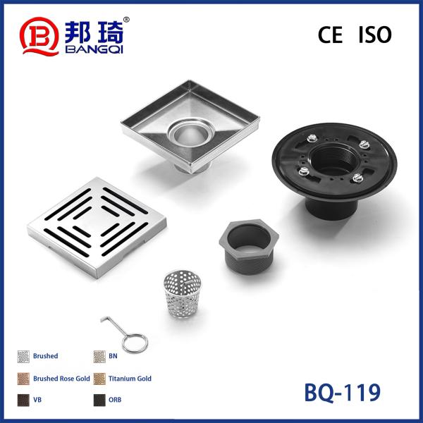 BQ-119 Drainage de plancher américain en acier inoxydable