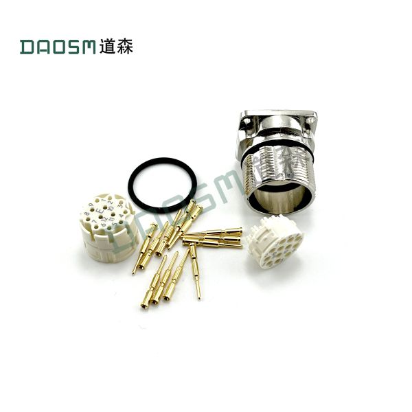 5A Current Rating Panel Mount Power Connector Nickel Shell Plating Dustproof