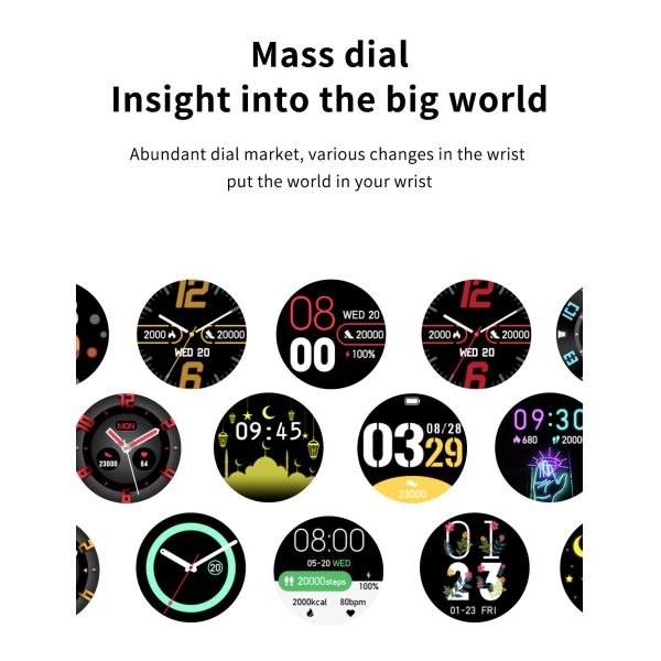 контроль сна тренировки Smartwatch касания 1.28inch IPS 240*240 полный