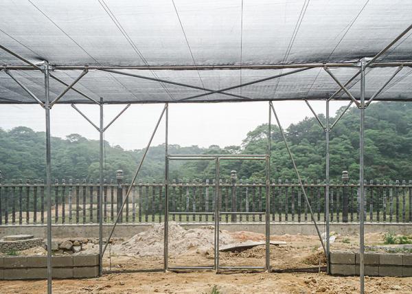 Ventilation Lightweight Flat Roof Shade Net House For Vegetable Cultivation