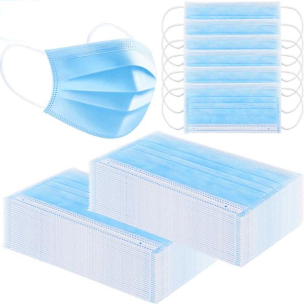Three Layer Folding Disposable Face Mask Hidden Nose Clip Smooth Lightweight