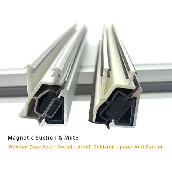 Wooden Door Silent Magnetic Suction Strip Door Magnetic Door Frame PVC Soft and Hard Composite Mute Bar