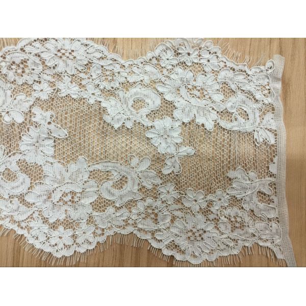 Jacquard Lace border for Wedding dress  Cord lace edge in Ivory Color
