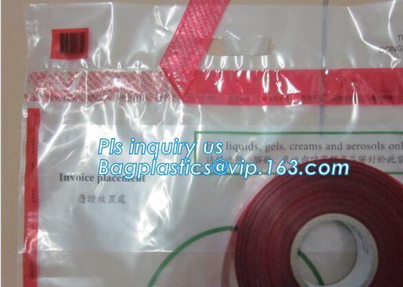 ICAO Duty Free Packaging, STEBs Bags, Custom Airport Store, Retail Shop Security Bags, Tamper Evident Proof