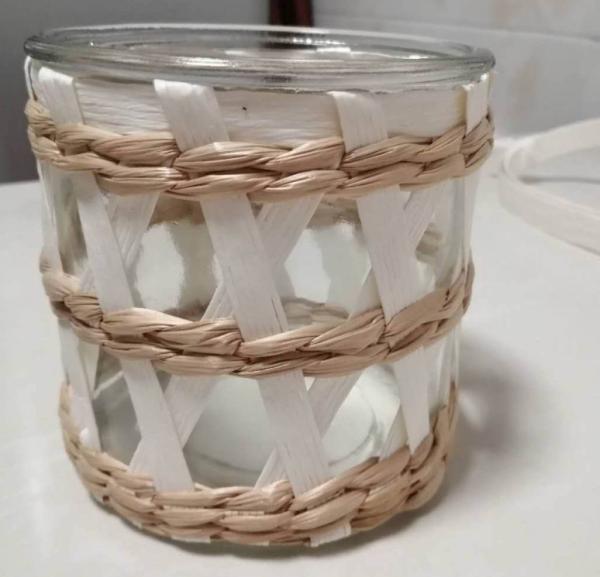 Best selling Seagrass bottle carrier Wicker detox bottle holder Seagrass glass cup holders