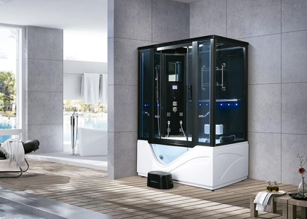110V / 220V Bathroom Shower Enclosure , Steam Bath Shower Cabin 1400x1100x2150mm
