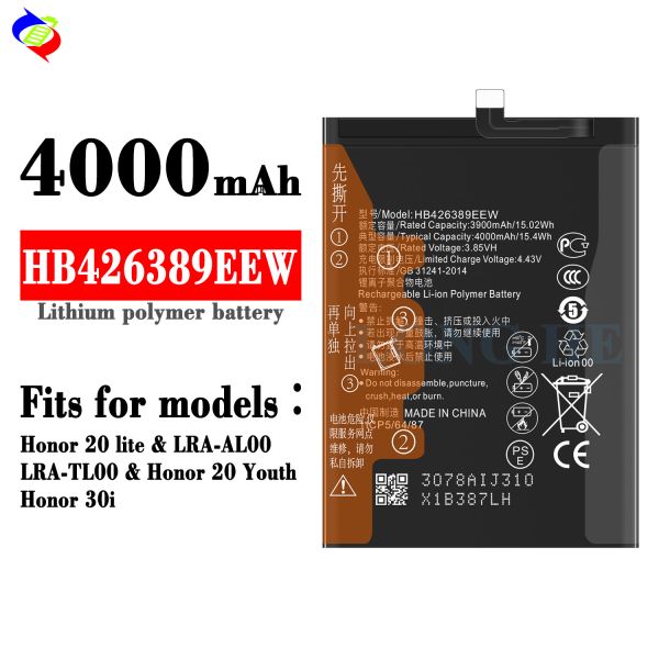 Black HB426389EEW Battery for Huawei Honor 20 Lite/Youth/30i Black Mobile Phone 0 Cycle