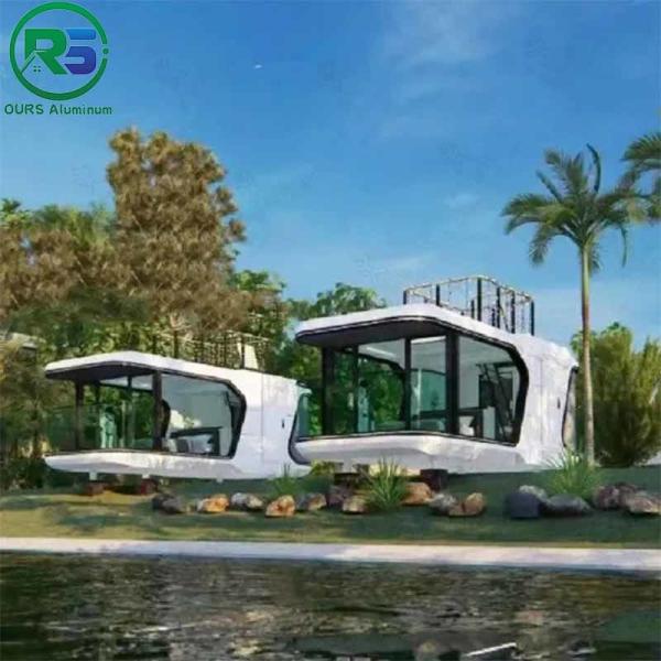 da casa de campo de alumínio branca da casa de 8.5M Length Mobile Homes casa modular do recipiente da casa pré-fabricada do bloco liso da casa Alcoa