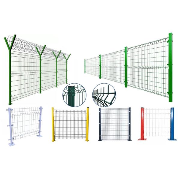 Гальванизированная на открытом воздухе декоративная сваренная загородка 3d сада ячеистой сети изогнула