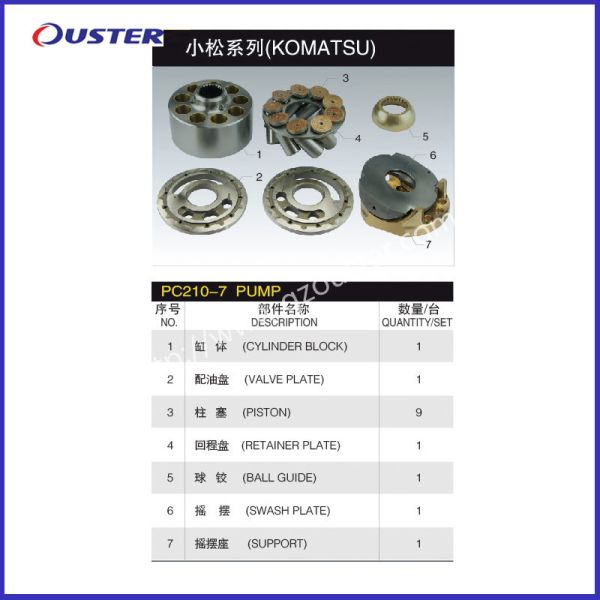Affordable and Durable Komatsu PC210-7 Hydraulic Pump Parts with Half Year Warranty