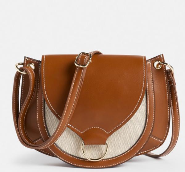 35cm 15cm Female Crossbody Bag PU Vintage Leather Saddle Bag
