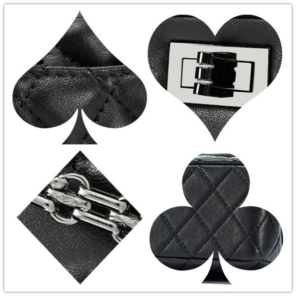 Classic Genuine Leather Flap Bag , Double Use Cross Body Quilted Chain Bag