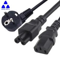 VDE Cordón de alimentación de 3 puntas Certificado KC 16A 250V C13 C5 Enchufe de macho a hembra Cordón de alimentación de CA