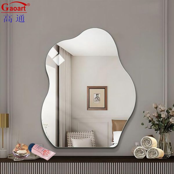Modern Design Full Length Wall Sticker Mirror for Customized Size Bathroom Decoration