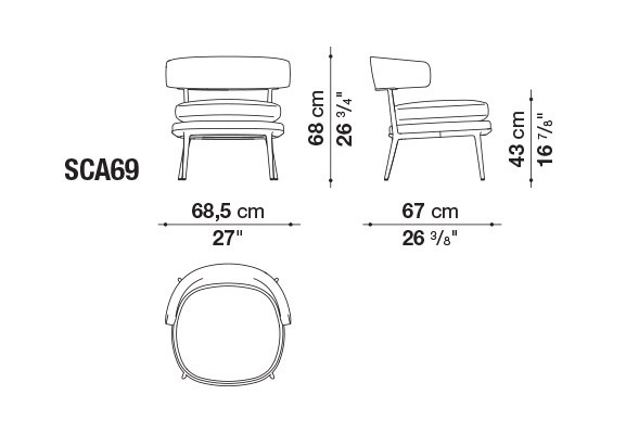 Caristo Armchair High-back fabric armchair