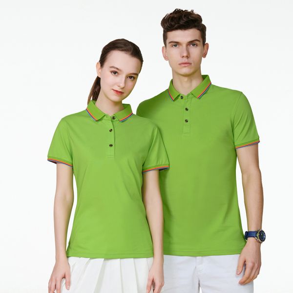 Men And Women Summer Lapel Polo Shirt Anti - Bacterial Plus Size