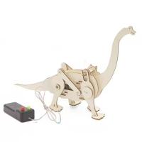 Puzzle électrique de dinosaure Jouet éducatif en bois Jouets scientifiques en bois adaptés aux enfants