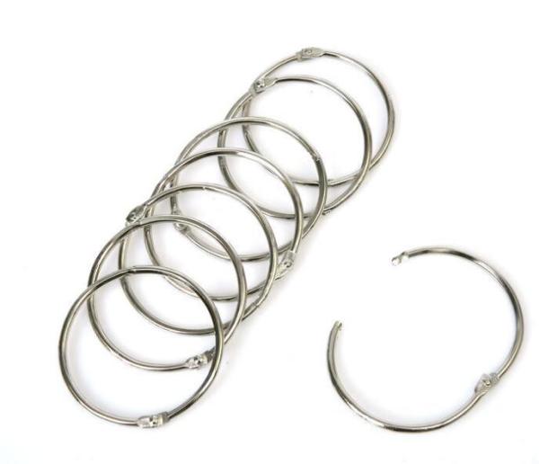 Metal nickel 50mm(2)loose leaf ring book binding ring hinged snap ring in PVC tube