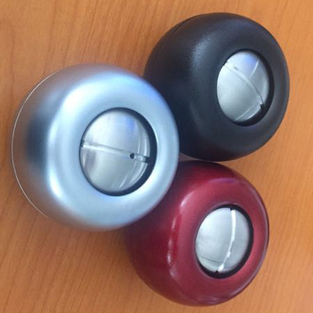 High Quality Classic Metal Power Exercise Ball Wrist Gyro Arm Strength Training 357g Lightweight Black/Silver Color Box Custom